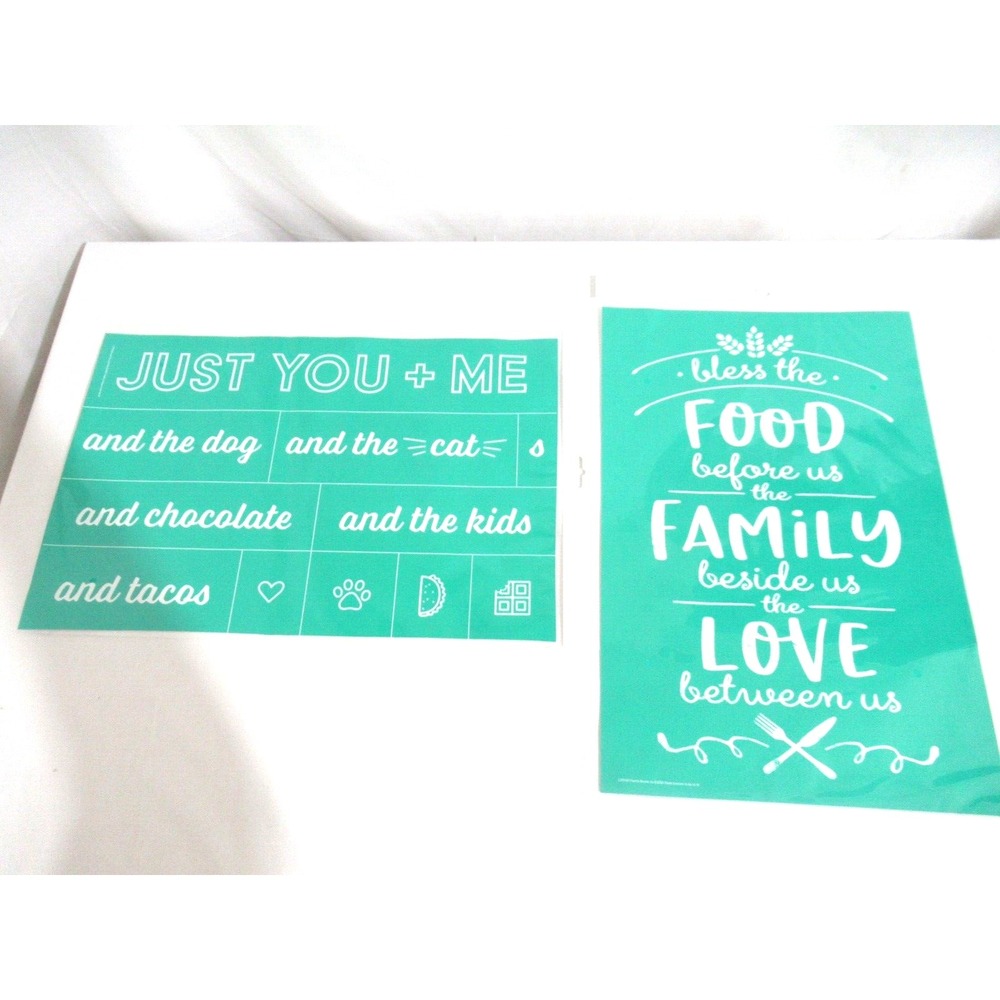 Chalk Couture Lot of 2 Chalk Stencils Size C Family Beside Us Just You & Me